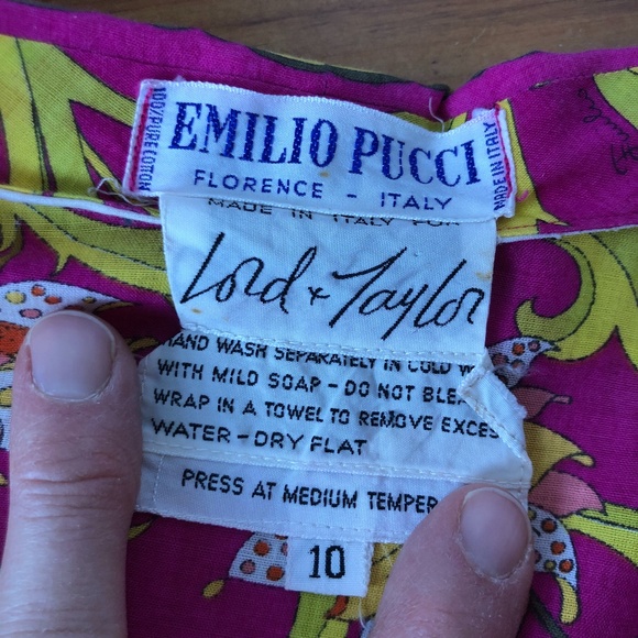 Vintage 70s Mod Floral Pucci Blouse - Picture 8 of 9